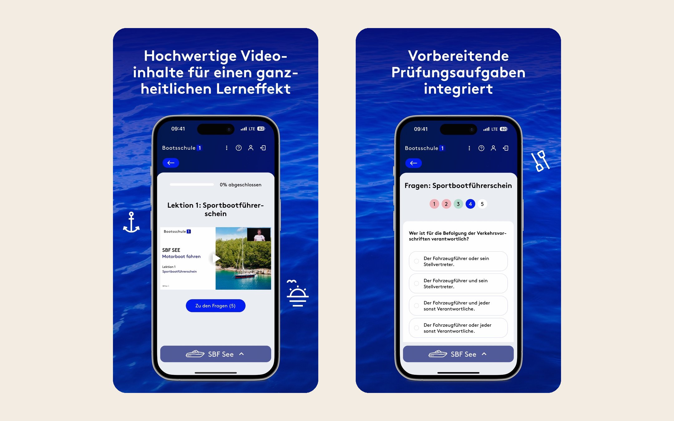 Bootsschule1 — App-Ansichten Lernen