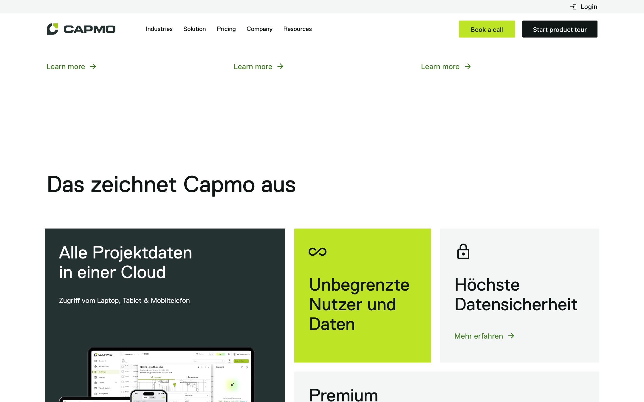 Capmo — weitere Sektion